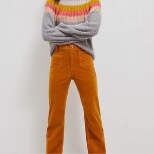 Anthropologie Mustard Corduroy Pants